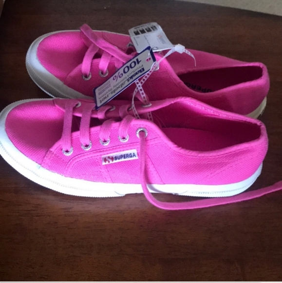 Womans Superga 2750 Cotu Classic Sneakers Pink Fushia - Picture 2 of 5